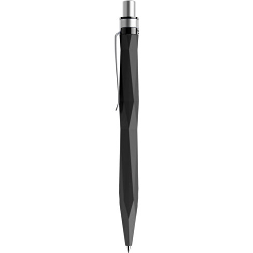 Prodir QS20 Soft Touch PRS Push Kugelschreiber , Prodir, schwarz / silber satiniert, Kunststoff/Metall, 14,10cm x 1,60cm (Länge x Breite), Bild 2