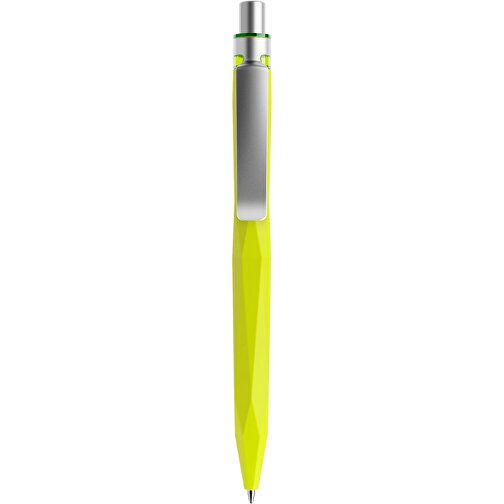 Prodir QS20 Soft Touch PRS Push Kugelschreiber , Prodir, gelbgrün / silber satiniert, Kunststoff/Metall, 14,10cm x 1,60cm (Länge x Breite), Bild 1
