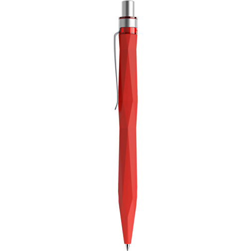 Prodir QS20 Soft Touch PRS Push Kugelschreiber , Prodir, rot / silber satiniert, Kunststoff/Metall, 14,10cm x 1,60cm (Länge x Breite), Bild 2
