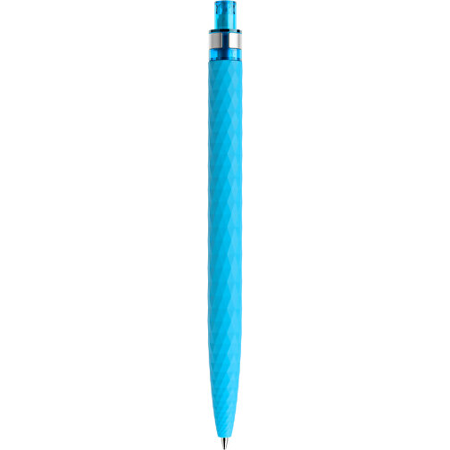 Prodir QS01 Soft Touch PRS Push Kugelschreiber , Prodir, cyanblau/silber, Kunststoff/Metall, 14,10cm x 1,60cm (Länge x Breite), Bild 3