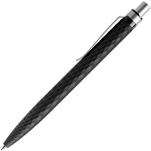 Prodir QS01 PMS Push Kugelschreiber , Prodir, schwarz/silber satiniert, Kunststoff/Metall, 14,10cm x 1,60cm (Länge x Breite), Bild 4