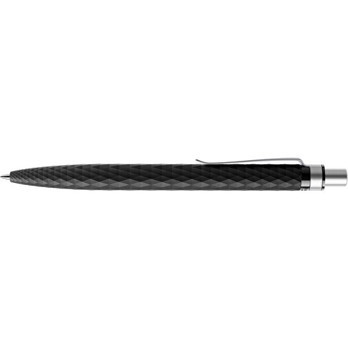 Prodir QS01 PMS Push Kugelschreiber , Prodir, schwarz/silber satiniert, Kunststoff/Metall, 14,10cm x 1,60cm (Länge x Breite), Bild 5