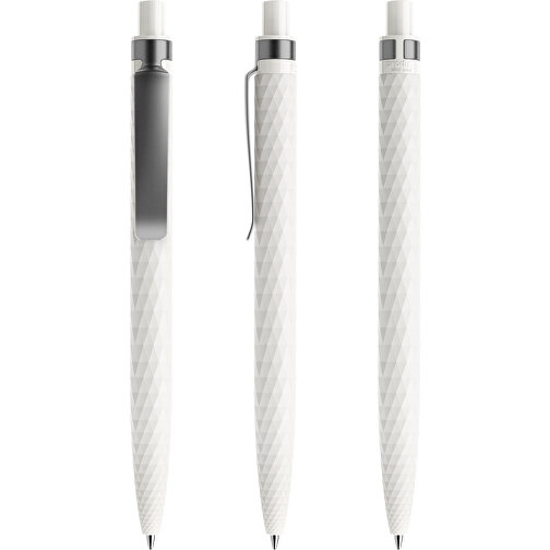 Prodir QS01 PMS Push Kugelschreiber , Prodir, weiss/graphit, Kunststoff/Metall, 14,10cm x 1,60cm (Länge x Breite), Bild 6