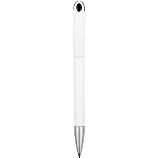 Kugelschreiber Halo , Promo Effects, weiß / schwarz, Kunststoff, 14,00cm (Länge), Bild 4