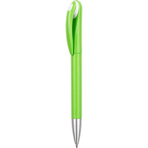 Kugelschreiber Halo , Promo Effects, grün / weiß, Kunststoff, 14,00cm (Länge), Bild 1
