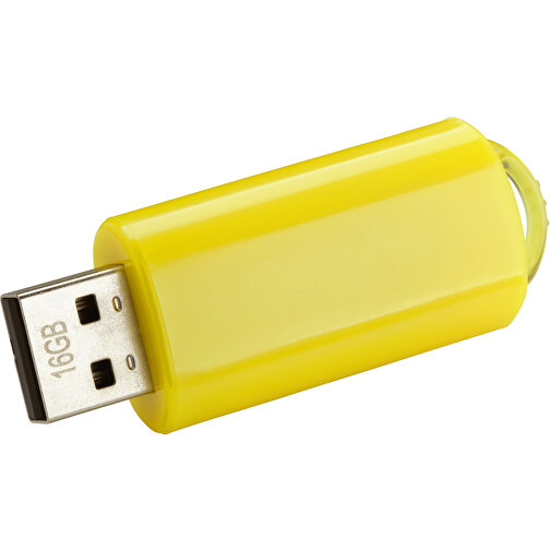 USB-Stick SPRING 2GB , Promo Effects MB , gelb MB , 2 GB , Kunststoff MB , 3 - 10 MB/s MB , 5,80cm x 1,20cm x 2,10cm (Länge x Höhe x Breite), Bild 1