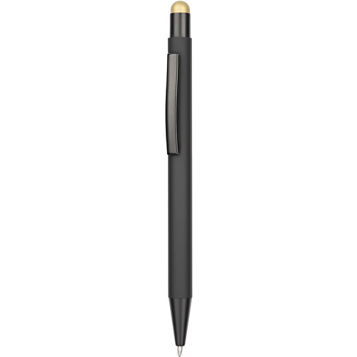 Kugelschreiber Colorado , Promo Effects, schwarz/gold, Aluminium, 13,50cm x 0,80cm (Länge x Breite), Bild 1