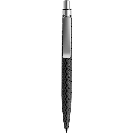 Prodir QS03 PMS Push Kugelschreiber , Prodir, schwarz/silber satiniert, Kunststoff/Metall, 14,10cm x 1,60cm (Länge x Breite), Bild 1