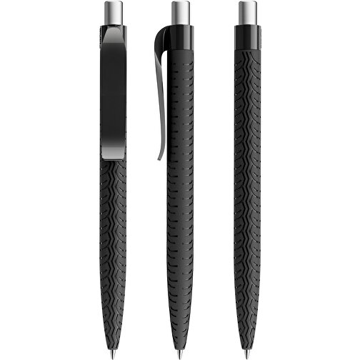 Prodir QS03 PMP Push Kugelschreiber , Prodir, schwarz/silber satiniert, Kunststoff/Metall, 14,10cm x 1,60cm (Länge x Breite), Bild 6
