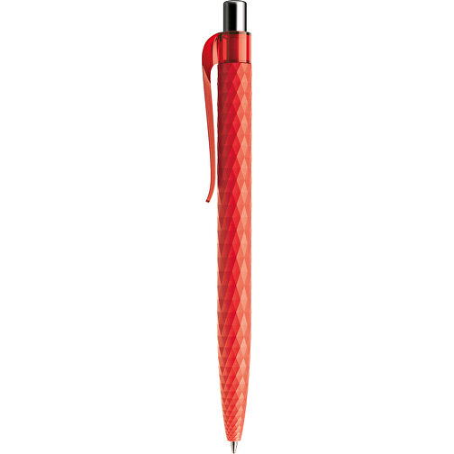 Prodir QS01 PRT Push Kugelschreiber , Prodir, rot/silber poliert, Kunststoff/Metall, 14,10cm x 1,60cm (Länge x Breite), Bild 2