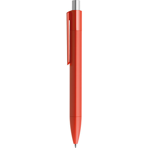 Prodir DS4 PMM Push Kugelschreiber , Prodir, rot / silber satiniert, Kunststoff, 14,10cm x 1,40cm (Länge x Breite), Bild 2