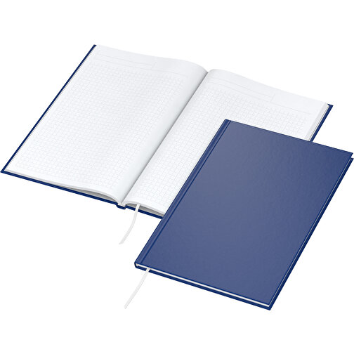 Carnet de notes Memo-Book A5 Bestseller, bleu foncé mat, sérigraphie numérique, Image 2