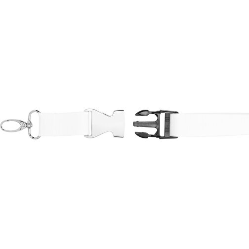 Schlüsselband Standard Oval , Promo Effects, weiß, Polyester, 92,00cm x 2,50cm (Länge x Breite), Bild 4