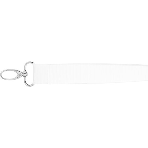 Schlüsselband Standard Oval , Promo Effects, weiß, Polyester, 92,00cm x 2,50cm (Länge x Breite), Bild 3