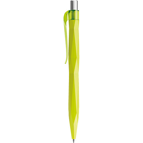 Prodir QS20 PRT Push Kugelschreiber , Prodir, gelbgrün / silber satiniert, Kunststoff/Metall, 14,10cm x 1,60cm (Länge x Breite), Bild 2