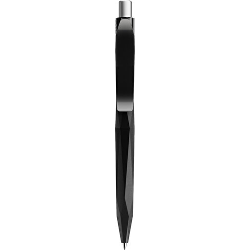 Prodir QS20 PRP Push Kugelschreiber , Prodir, schwarz / silber satiniert, Kunststoff/Metall, 14,10cm x 1,60cm (Länge x Breite), Bild 1