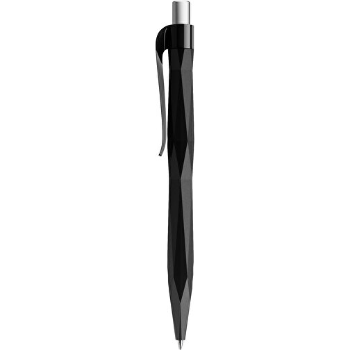 Prodir QS20 PRP Push Kugelschreiber , Prodir, schwarz / silber satiniert, Kunststoff/Metall, 14,10cm x 1,60cm (Länge x Breite), Bild 2