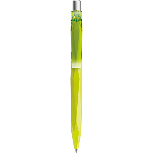 Prodir QS20 PMT Push Kugelschreiber , Prodir, gelbgrün/silber satiniert, Kunststoff/Metall, 14,10cm x 1,60cm (Länge x Breite), Bild 1