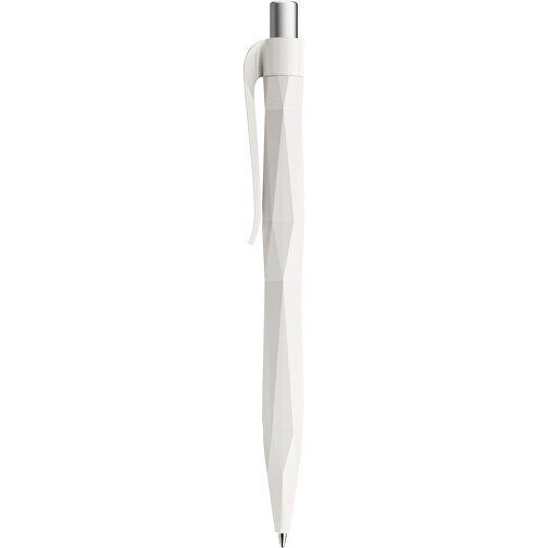 Prodir QS20 PMP Push Kugelschreiber , Prodir, weiß / silber satiniert, Kunststoff/Metall, 14,10cm x 1,60cm (Länge x Breite), Bild 2