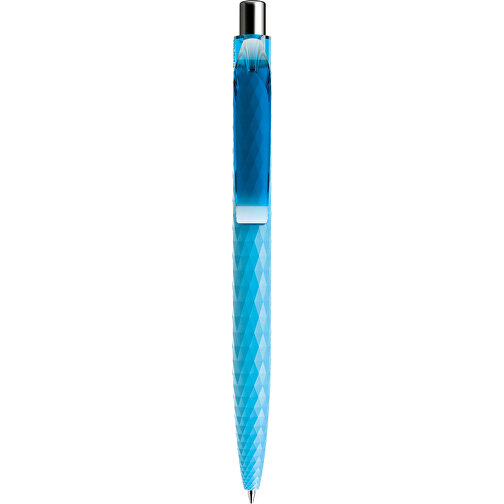 Prodir QS01 PRT Push Kugelschreiber , Prodir, cyanblau/silber poliert, Kunststoff/Metall, 14,10cm x 1,60cm (Länge x Breite), Bild 1