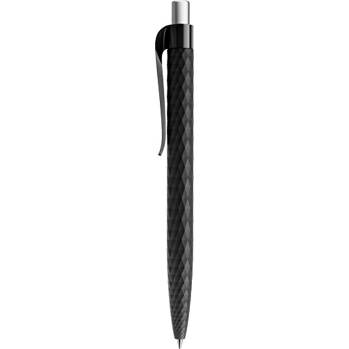 Prodir QS01 PRP Push Kugelschreiber , Prodir, schwarz/silber satiniert, Kunststoff/Metall, 14,10cm x 1,60cm (Länge x Breite), Bild 2