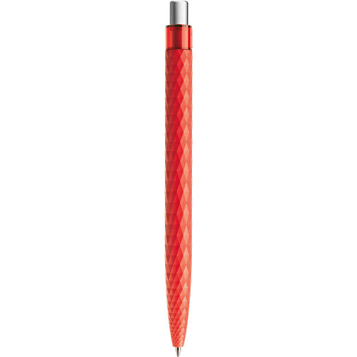 Prodir QS01 PMT Push Kugelschreiber , Prodir, rot/silber satiniert, Kunststoff/Metall, 14,10cm x 1,60cm (Länge x Breite), Bild 3