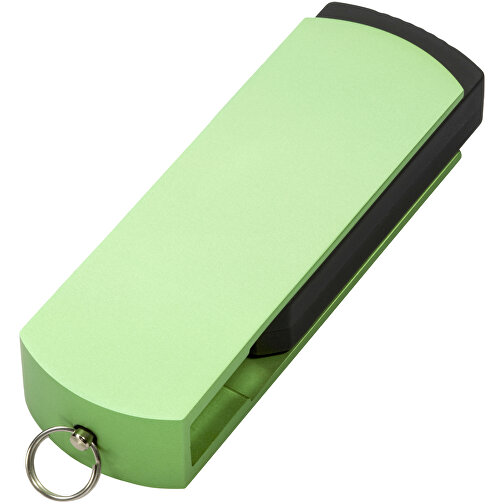 USB-Stick COVER 64GB , Promo Effects MB , grün MB , 65 GB , Kunststoff/Aluminium MB , 3 - 10 MB/s MB , 5,40cm x 0,85cm x 1,70cm (Länge x Höhe x Breite), Bild 2