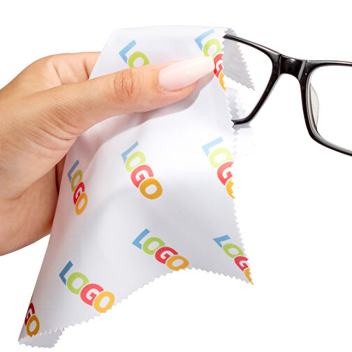 Panno per pulire gli occhiali in PET riciclato, 20 x 30 cm, Immagine 4