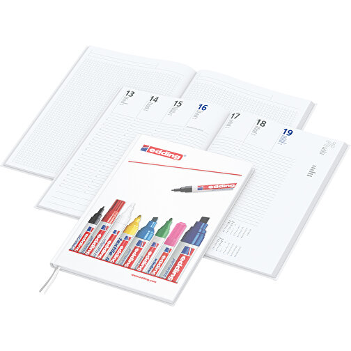 Buchkalender Note-Hybrid Bestseller A4, Matt-individuell , matt-individuell, Hochweisses Schreibpapier 90 g/m², 29,70cm x 21,00cm (Länge x Breite), Bild 1