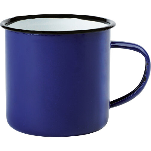 Emaille Becher RETRO CUP , blau, weiß, Eisen, 8,00cm (Höhe), Bild 1