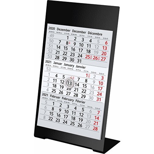 Tisch-Aufstellkalender Desktop 3 Color Bestseller, Schwarz, 2-Jahre , schwarz, Edelstahl, 23,00cm x 10,50cm (Länge x Breite), Bild 2