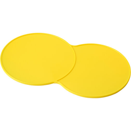 Sidekick Kunststoffuntersetzer , gelb, HIPS Kunststoff, 10,00cm x 0,30cm x 17,50cm (Länge x Höhe x Breite), Bild 1