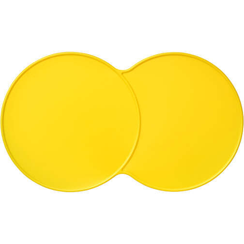 Sidekick Kunststoffuntersetzer , gelb, HIPS Kunststoff, 10,00cm x 0,30cm x 17,50cm (Länge x Höhe x Breite), Bild 2