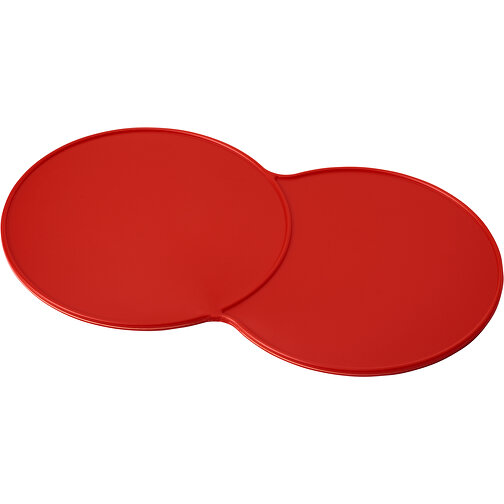 Sidekick Kunststoffuntersetzer , rot, HIPS Kunststoff, 10,00cm x 0,30cm x 17,50cm (Länge x Höhe x Breite), Bild 1