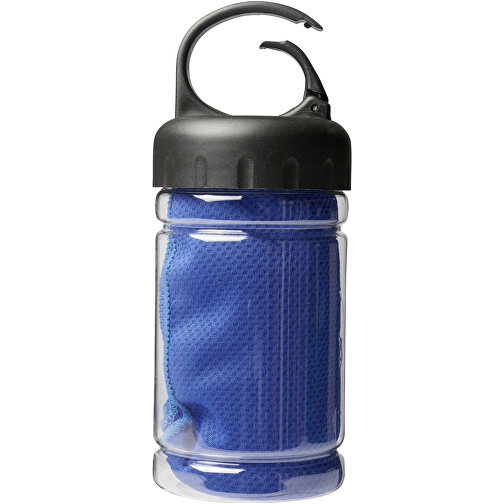 Remy Kühlhandtuch In PET-Behälter , royalblau, PET Kunststoff, 16,50cm (Höhe), Bild 1