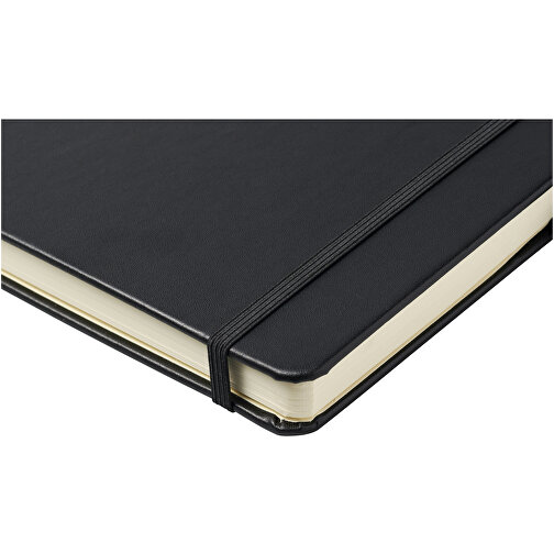 Nova A5 Gebundenes Notizbuch , schwarz, Lederimitat Papier, 21,50cm x 1,60cm x 14,20cm (Länge x Höhe x Breite), Bild 5