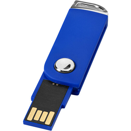 Swivel Rectangular USB-Stick , blau MB , 8 GB , Kunststoff MB , 5,40cm x 1,70cm x 0,70cm (Länge x Höhe x Breite), Bild 1