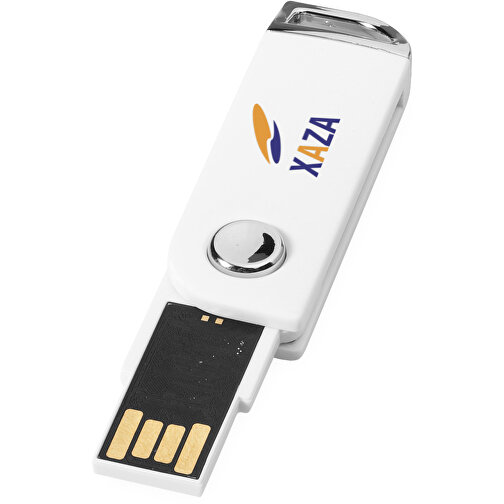 Swivel Rectangular USB-Stick , weiß MB , 32 GB , Kunststoff MB , 5,40cm x 1,70cm x 0,70cm (Länge x Höhe x Breite), Bild 2