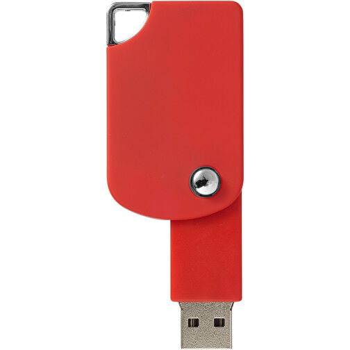 Swivel Square USB-Stick , rot MB , 16 GB , Kunststoff MB , 5,00cm x 3,10cm x 1,00cm (Länge x Höhe x Breite), Bild 3