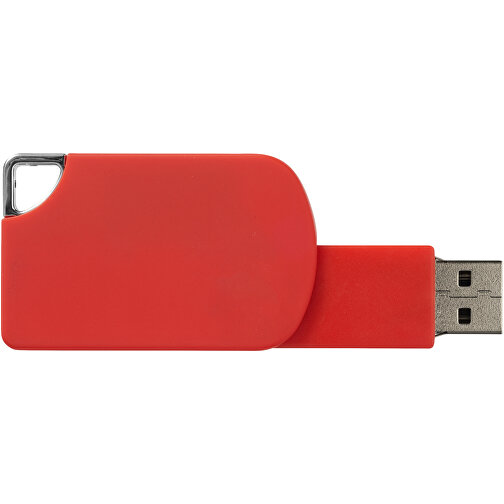 Swivel Square USB-Stick , rot MB , 16 GB , Kunststoff MB , 5,00cm x 3,10cm x 1,00cm (Länge x Höhe x Breite), Bild 4