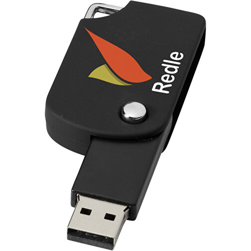 Swivel Square USB-Stick , schwarz MB , 1 GB , Kunststoff MB , 5,00cm x 3,10cm x 1,00cm (Länge x Höhe x Breite), Bild 2