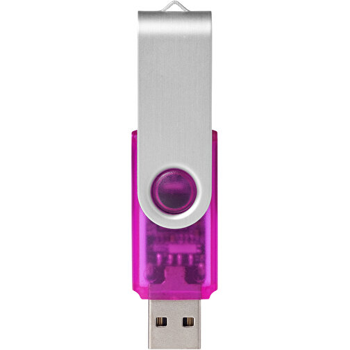 Rotate Transculent USB-Stick , rosa MB , 16 GB , Kunststoff, Aluminium MB , 5,80cm x 1,90cm x 1,00cm (Länge x Höhe x Breite), Bild 3