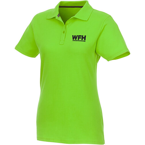Helios Poloshirt Für Damen , apfelgrün, Piqué Strick 100% BCI Baumwolle, 180 g/m2, L, , Bild 3