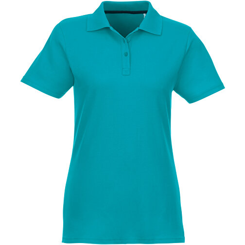 Helios Poloshirt Für Damen , aquablau, Piqué Strick 100% BCI Baumwolle, 180 g/m2, XS, , Bild 3