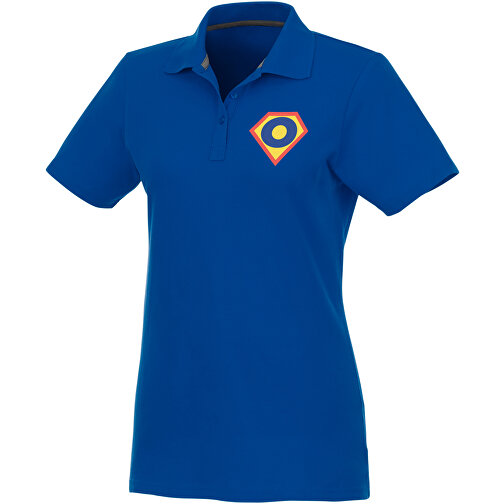 Helios Poloshirt Für Damen , blau, Piqué Strick 100% BCI Baumwolle, 180 g/m2, L, , Bild 2