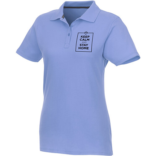 Helios Poloshirt Für Damen , hellblau, Piqué Strick 100% BCI Baumwolle, 180 g/m2, XXL, , Bild 3