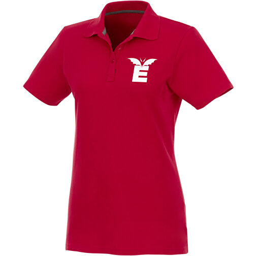 Helios Poloshirt Für Damen , rot, Piqué Strick 100% BCI Baumwolle, 180 g/m2, S, , Bild 2