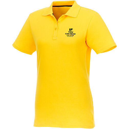 Helios Poloshirt Für Damen , gelb, Piqué Strick 100% BCI Baumwolle, 180 g/m2, XL, , Bild 3