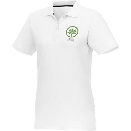 Helios Poloshirt Für Damen , weiß, Piqué Strick 100% BCI Baumwolle, 180 g/m2, 3XL, , Bild 2