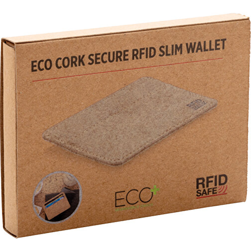 Kork RFID-sikret tynn lommebok, Bilde 7